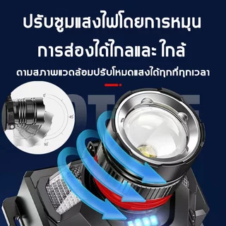 ใหม่ปีนี้🔥ไฟฉายคาดหัวแท้LEDไฟฉาย ซูมได้ไฟคาดหัวแรงสูงกันน้ำไฟส่องกบ ไฟฉายแรงสูง ไฟสายคาดหัว ไฟฉายแบบชาร์จ หม้อแบตคาดหัว