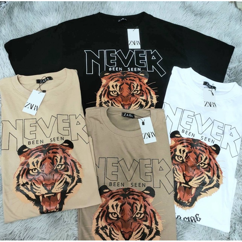 พร้อมส่ง เสื้อยืดโอเวอร์ไซส์ Oversize No.23 เสือ never