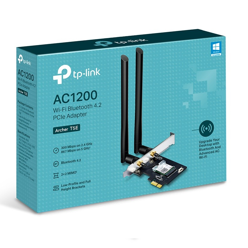 TP-Link Archer T5E การ์ด WiFi AC1200 Dual Band PCI Express Adapter ตัวรับสัญญาณ WiFi สำหรับ PC รองรั