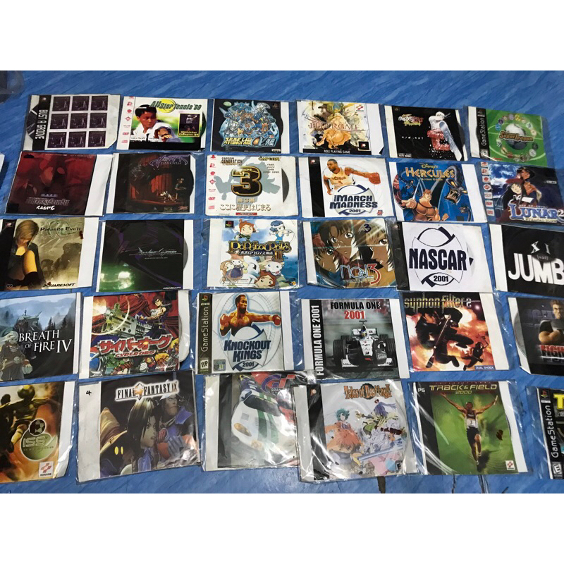 PS1,เกมส์ (8) แผ่นปั๊มรุนเก่า หายาก แผ่นใหม่ สภาพใส