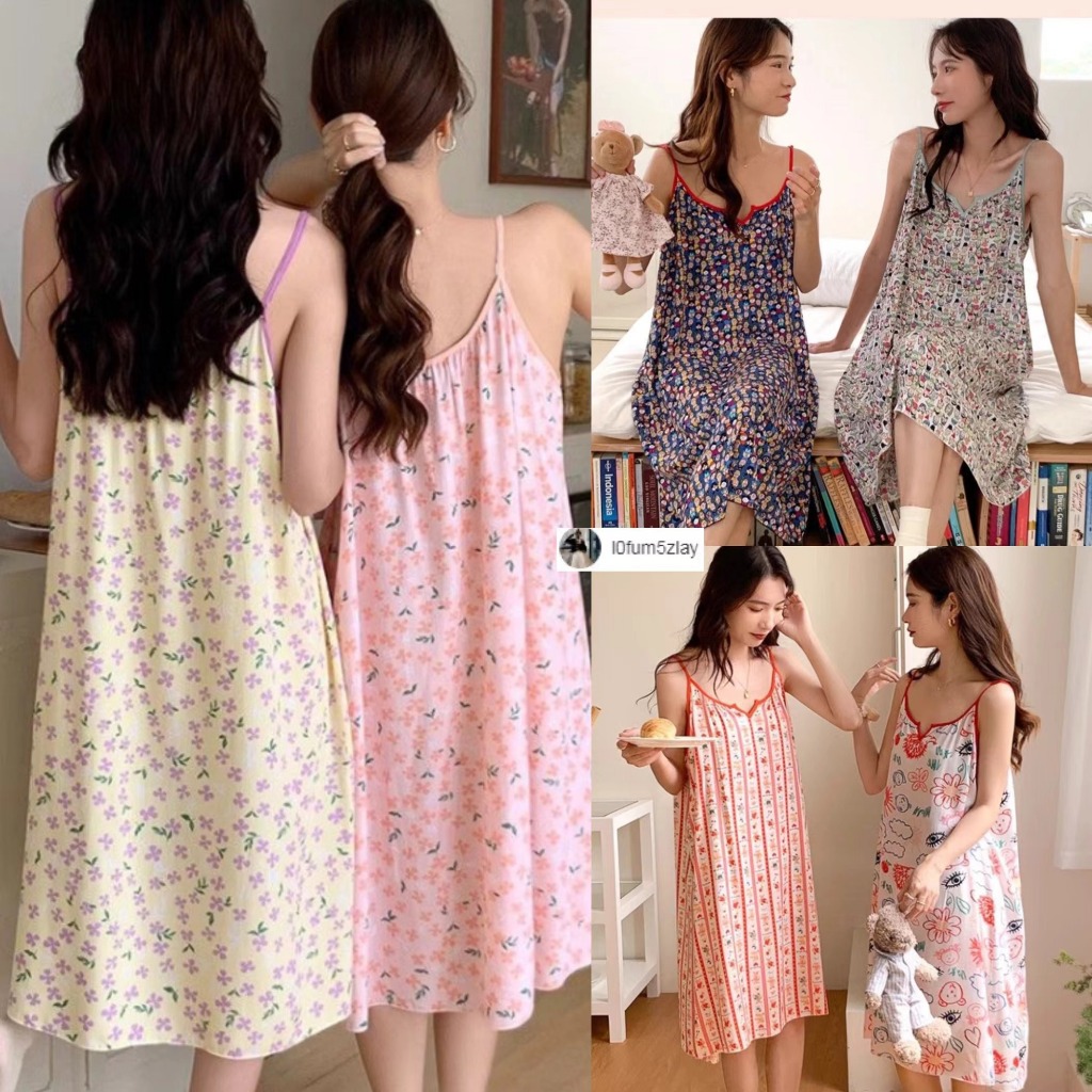 (ราคาถูกที่สุด) ฤดูร้อนเสื้อผ้าผู้หญิงใหม่ล่าสุด，กระโปรงเสื้อกั๊ก， ลายดอกไม้การ์ตูน， 8 สไตล์，M-2XL
