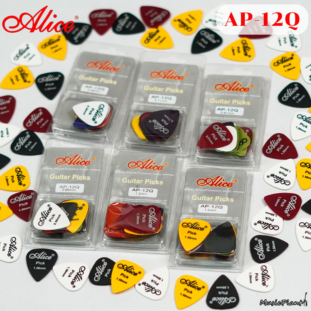 ปิ๊กกีตาร์ Alice - AP12Q  แพ็ค 12 ตัว
