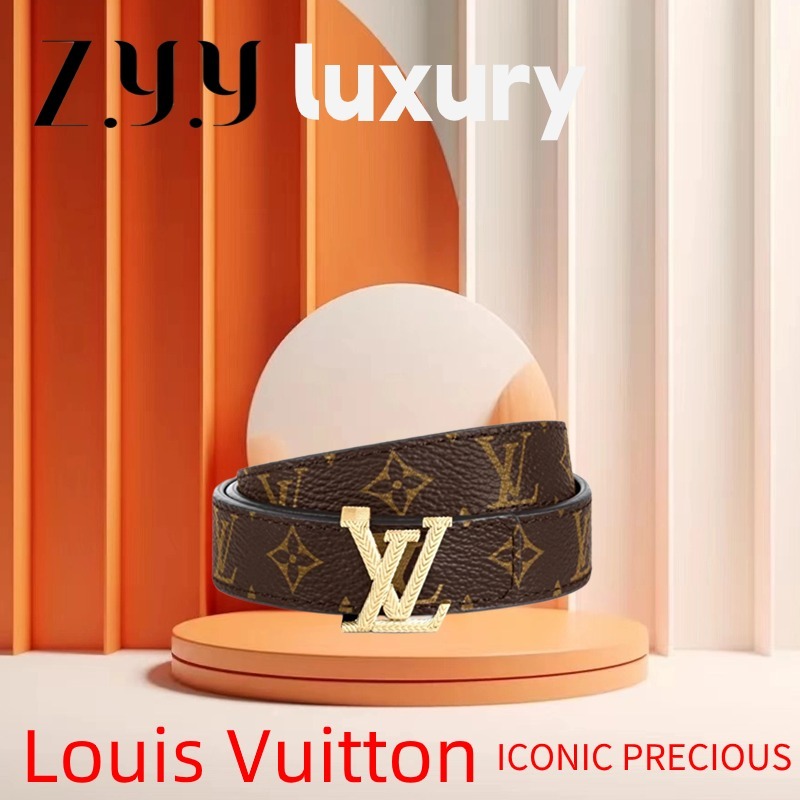 New New Hot sales ราคาพิเศษ Ready Stock Louis Vuitton (LV ICONIC PRECIOUS 20) mm Reversible Belt เข็มขัดผู้หญิง
