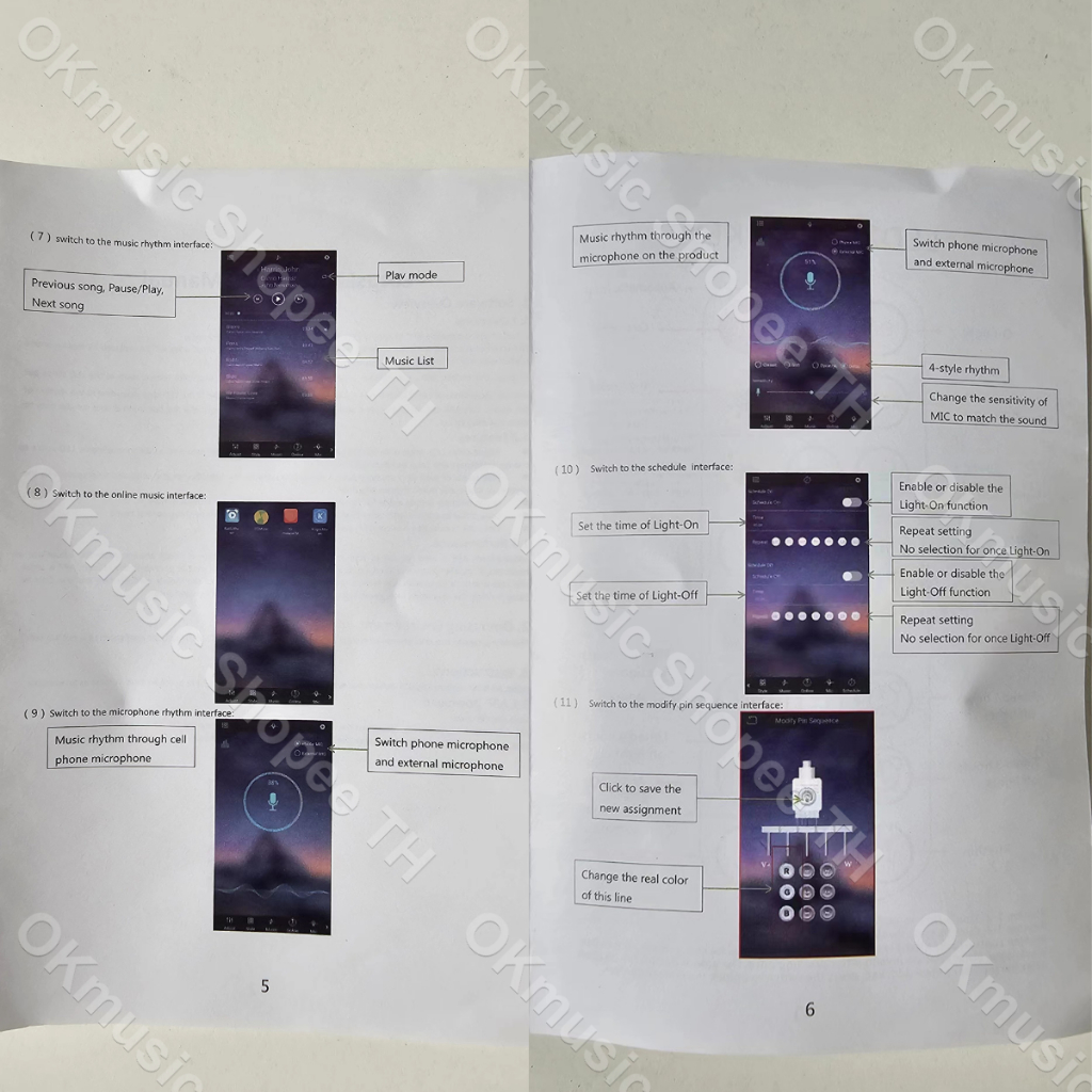 WS2811 WS2812B WS2815 WS2813 APP สายไฟ Led  DC Mini 24 Keys คีย์รีโมทคอนโทรล DC 5-24V ตัวควบคุมไร้สายบลูทูธ SPI LED - รูปที่ 6