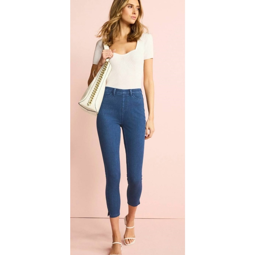 CROPPED Jeggings กางเกงเจ็กกิ้งยีนส์ ห้าส่วน จาก Next เอวยางยืด ผ้ายืดตามตัวค่ะ สียีนส์