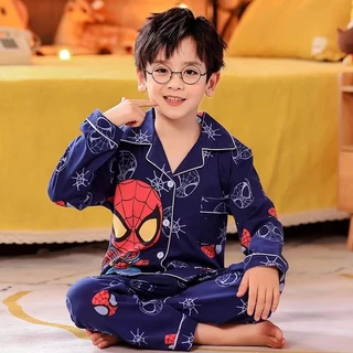 ชุดนอนเด็กชายตัวใหญ่ เสื้อผ้าเด็กชายอ้วน ผ้าฝ้ายคุณภาพดี นุ่มสบายระบายอากาศได้ดี 109