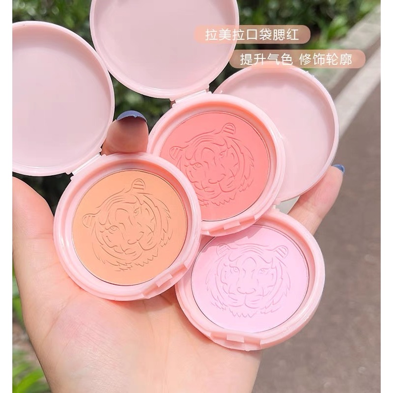 บลัชออนปัดแก้ม เนื้อฝุ่น ประกายมุก สีแดงธรรมชาติ สําหรับผู้หญิง5186