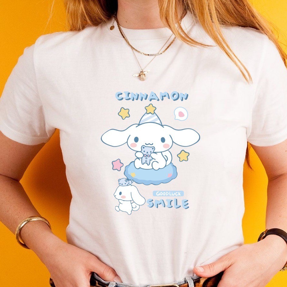 เสื้อยืดแขนสั้น ES.SHOP28 ชินามอน เสื้อผ้าแฟชั่น ลายการ์ตูน ES156