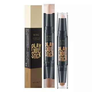 ปากกาเน้นข้อความเงาแท่งคู่หัวบรอนเซอร์สมูทคอนทัวร์Highlighter Shadow Sticks Double Head Bronzer Smooth Contour Cream