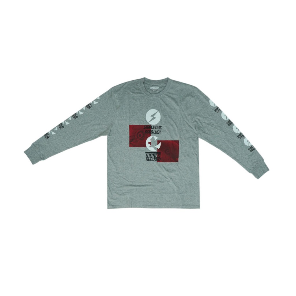 STAPLE PIGEON BOLT PGN เสื้อยืด แขนยาว สีเทา