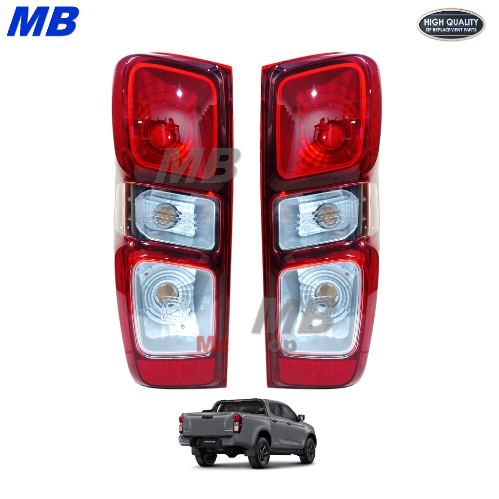 ไฟท้าย dmax ดีแม็ก D-max ธรรมดา อีซูซุ ดีแมค ISUZU 2020 2021 2022 2023 2024 *เสื้อไฟหลอดธรรมดา เบ้าดำ* TW