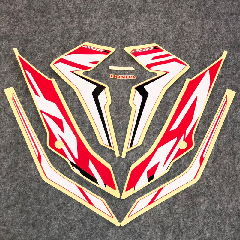 สติ๊กเกอร์ CRF250L ตรงรุ่นปี17-20 แท้เบิกศูนย์ทุกชิ้น (ราคาต่อชุด)