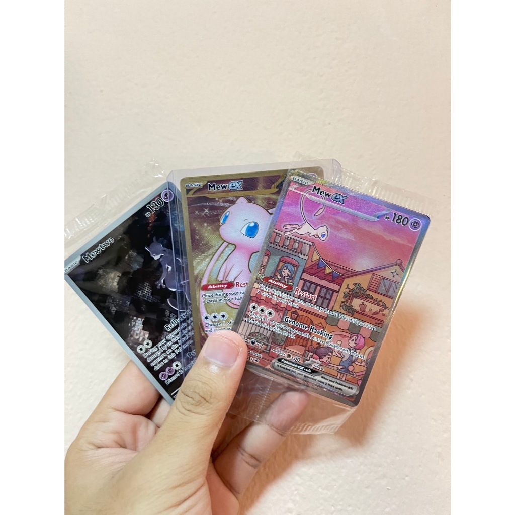 [Pokemon] พร้อมส่งไทย🇹🇭 ของแท้💯 151 Promo Set Mew ex SVP 053, 205/165 Metal & Mewtwo SVP 052