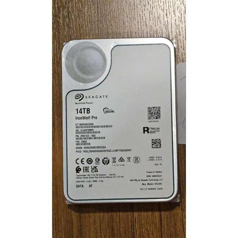 SEAGATE HDD IRONWOLF PRO 14 TB FOR NAS