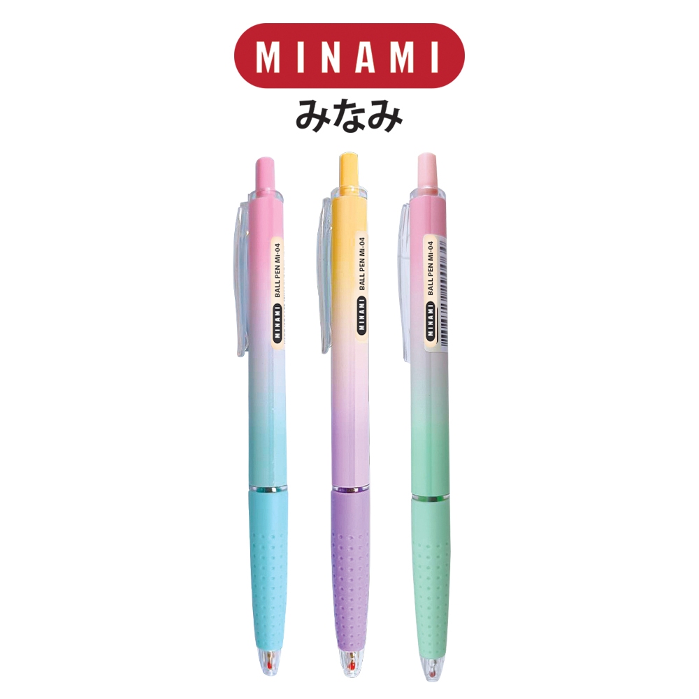 MINAMI (มินามิ) ปากกาลูกลื่น 0.5 mm. MI-04 สีหวาน บรรจุ 2 ด้าม /แพ็ค