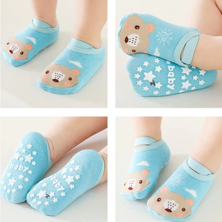 Babyonline(Y268)K1 (ส่งด่วน1วัน)ถุงเท้าเด็กหัดเดินลายการ์ตูนน่ารักๆมีสายรัด พื้นมีกันลื่น ผ้าฝ้าย นิ่ม