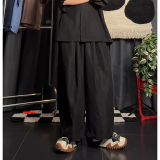 Begunclothes Begun05 Pants [3สี] Samurai Pants กางเกงขายาว ทรงกระบอกใหญ่ ผ้าคอตตอน