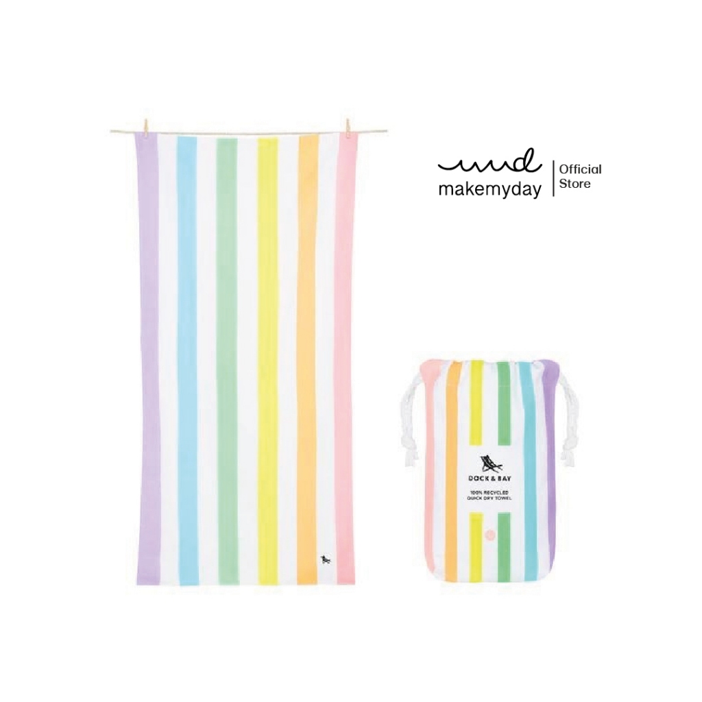 Dock&Bay ผ้าเช็ดตัวแห้งไว รุ่น Beach Towel สี Unicorn Waves