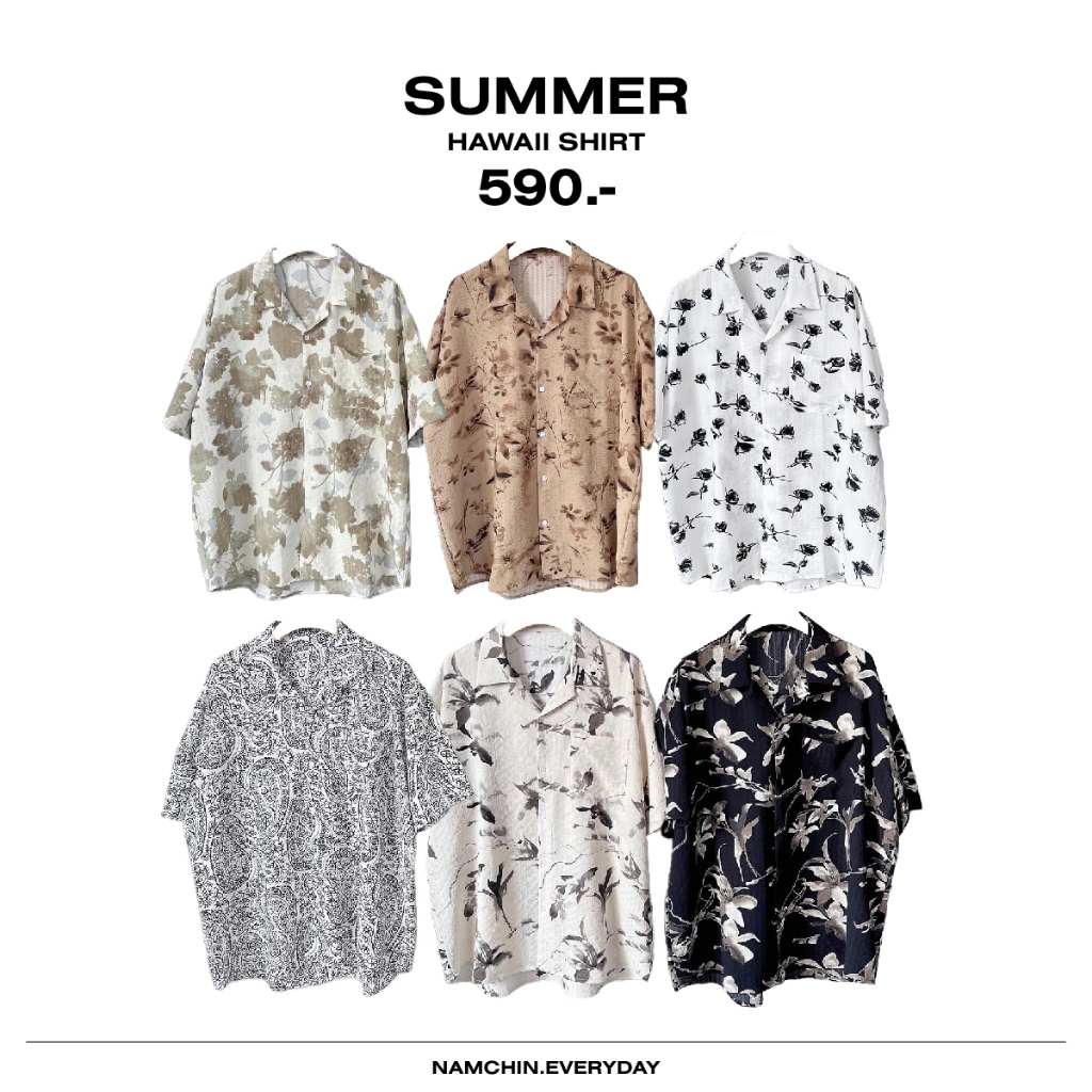 SUMMER HAWAII SHIRT เสื้อฮาวายสไตล์เกาหลี