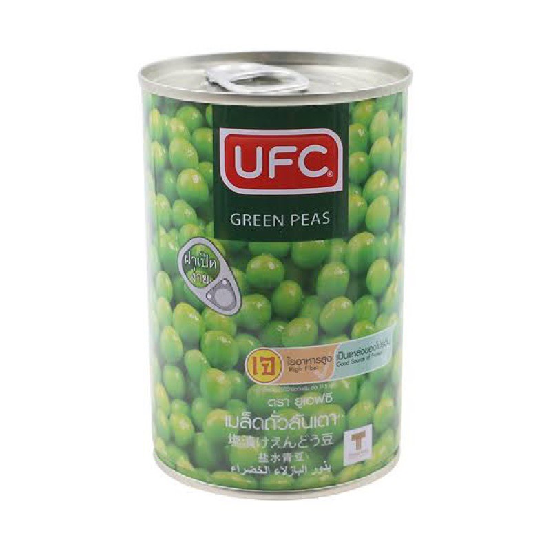 F/W UFC Green peas ยูเอฟซี ถั่วลันเตาในกระป๋อง ปริมาณสุทธิ 425 กรัม fl