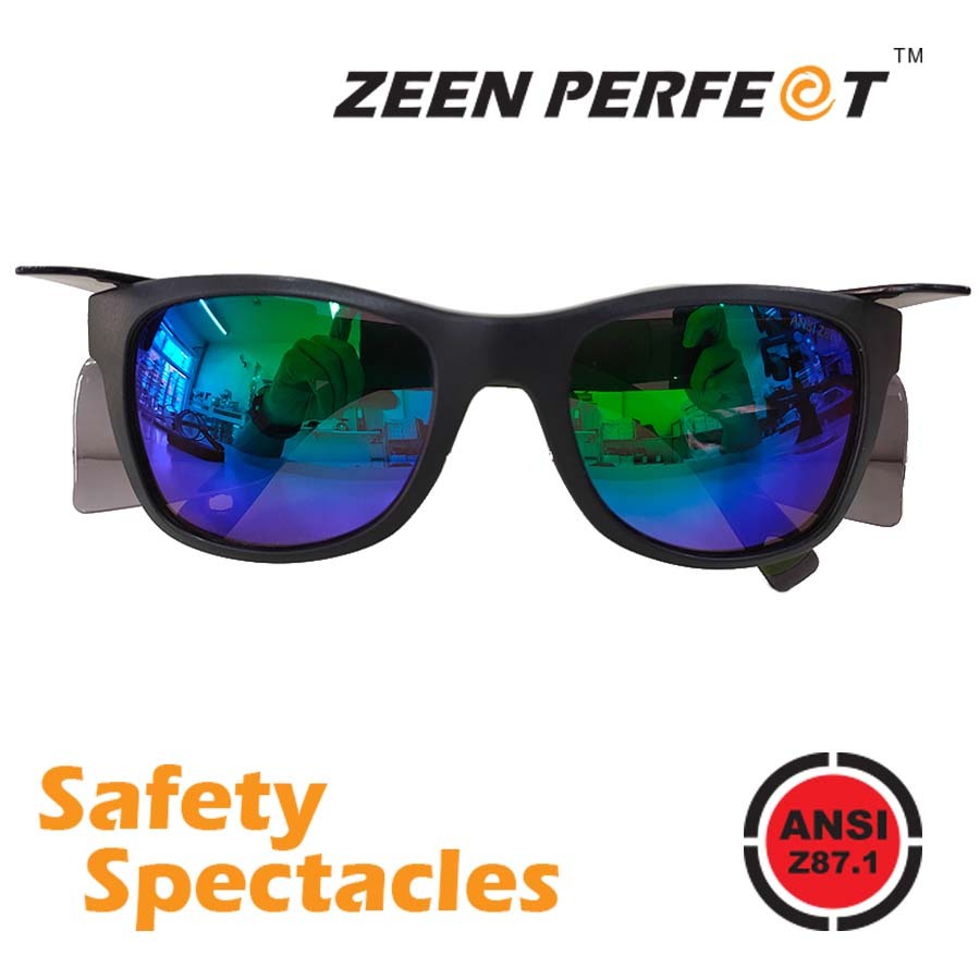 แว่น SAFETY ZEEN PERFECT SG1009 เปลี่ยนเลนส์ได้ มีกระบังข้าง รุ่น Promotion SALE!! ผ่านมาตราฐาน ANSI Z87.1