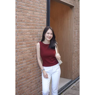 [P1Y] เสื้อแขนกุดรุ่นยาว ผ้าไม่บางใส่สบาย แมชง่ายจึ้งทุกลุค