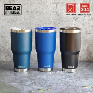 สลักชื่อฟรี!!แก้ว BEAR 30 ออนส์ สี Powder Coat ของเเท้100% เก็บความเย็นได้ยาวนาน ไม่มีไอน้ำ