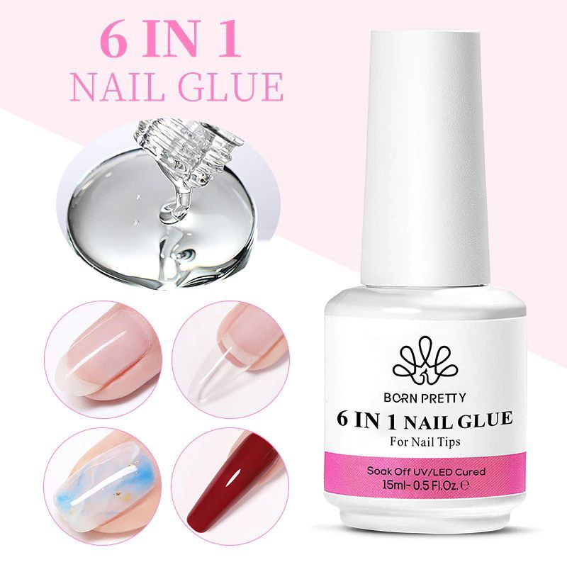 ✨️New Born Pretty กาวเจล 6 in 1 สารพัดประโยชน์ เบส-ท๊อป-ต่อเล็บ Pvc ขวดเดียวครบจบทุกงาน ขนาด 15ml.✨️