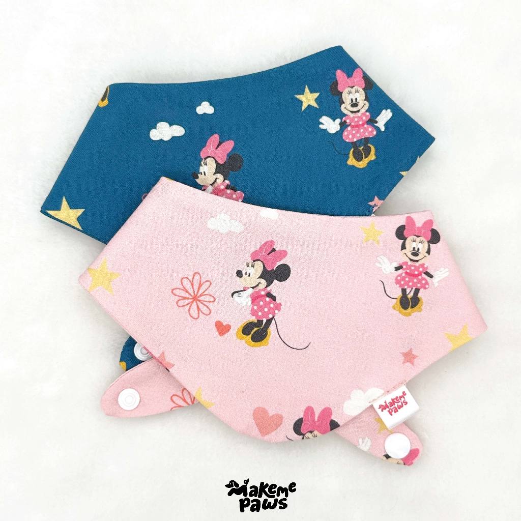 Minnie Mouse🩷💙 Bandana มินนี่เม้าส์ ผ้าพันคอสัตว์เลี้ยง สุนัข หมา แมว