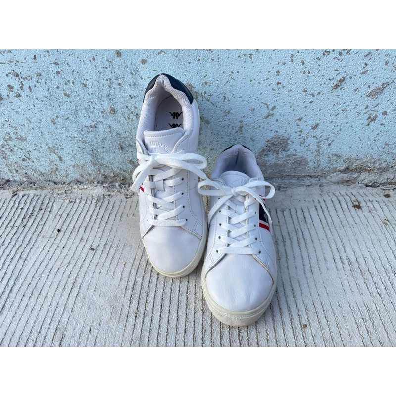 รองเท้าผ้าใบหนัง สีขาว Kappa MADE IN KOREA