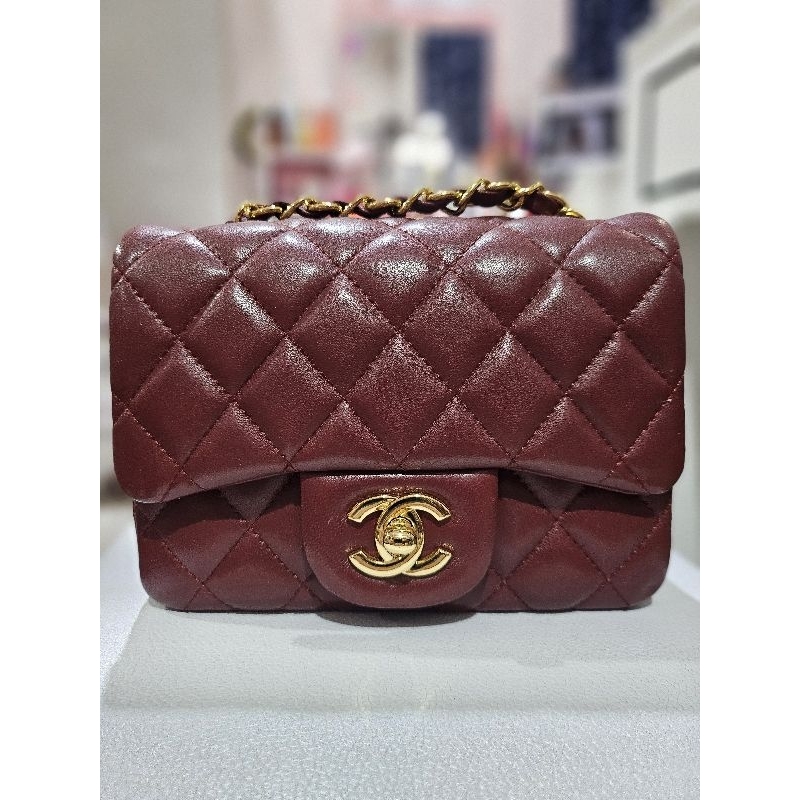 กระเป๋าทรง Chanel 7 นิ้ว กระเป๋าหนังแท้มือสองงานตู้ญี่ปุ่น