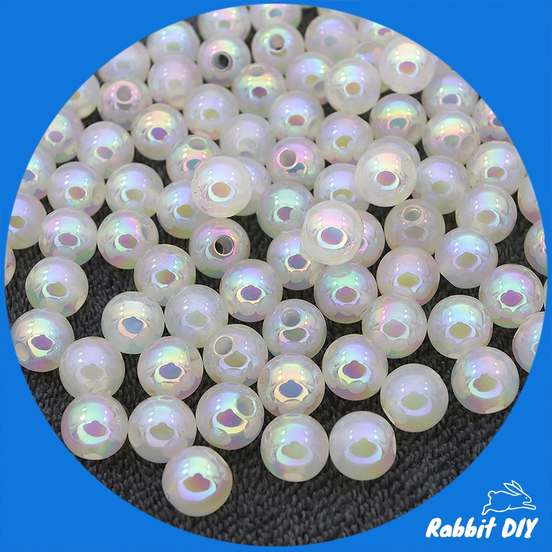 ลูกปัด ไข่มุก สีขาวครีม เกรดพรีเมี่ยม (PREMIUM) ขนาด 12 มม. (แพ็กละ 10 ชิ้น)