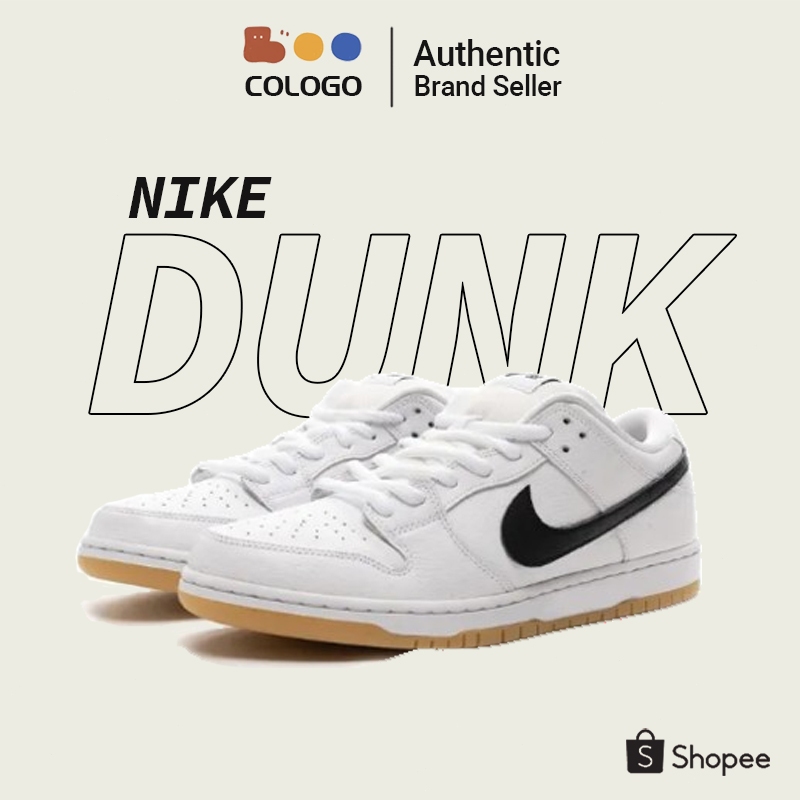 Nike Dunk Low SB pro iso "white gum" รองเท้าผ้าใบ 💯