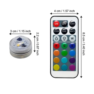 Merlox ไฟสระว่ายน้ำ ใต้น้ำ LED 0.2W RGB+WH+WW #23185 มีรีโมทควบคุม โคมไฟใต้น้ำ IP68 ไฟตกแต่งตู้ปลาน้ำ ในน้ำ บ่อปลา