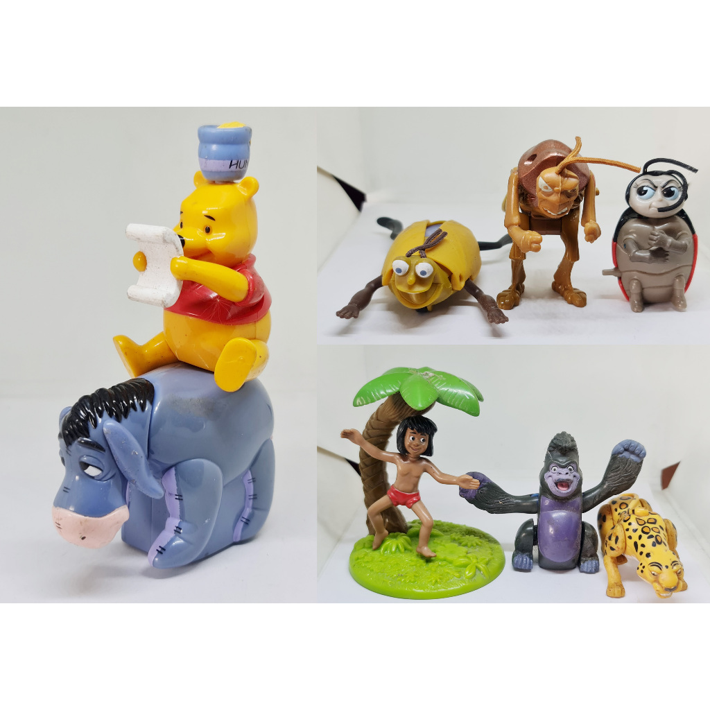 Winnie The Pooh ,A Bug life,The Jungle Book ,McDonald's Happy Meal Disney's ETC 8 ตัว