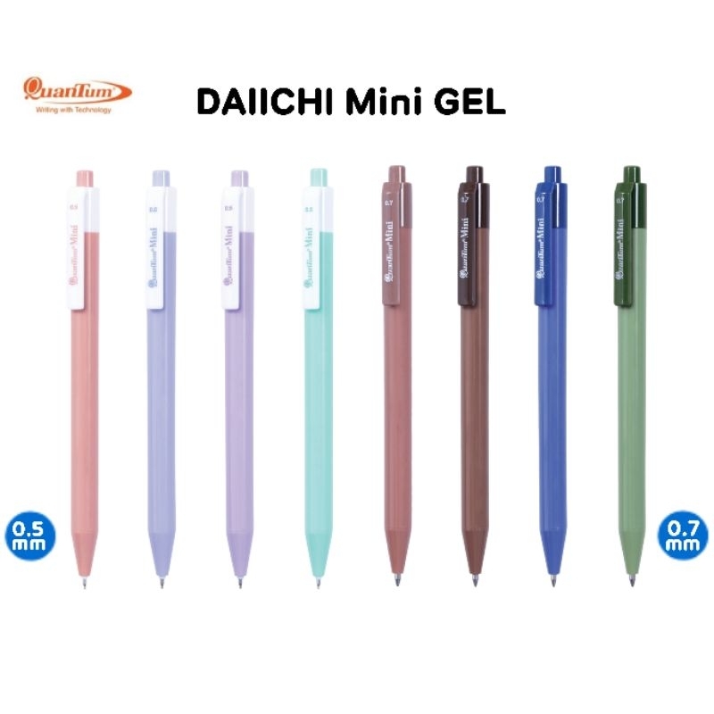 Quantum ปากกาเจลกันน้ำ Mini DAIICHI ขนาด 0.5มม., 0.7มม. หมึกเจลจากประเทศญี่ปุ่น (ราคาต่อ 1 ด้าม)