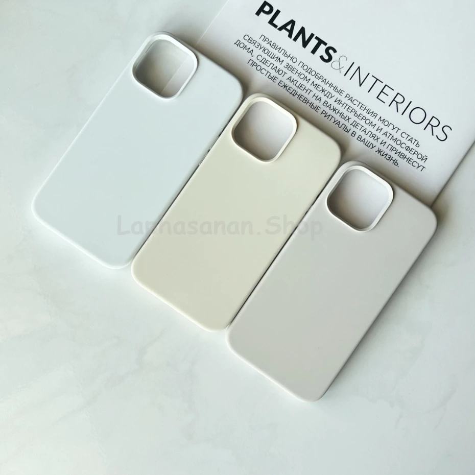 i7-17Promax เคสซิลิโคน Silicone Case สีครีม สีเทาอ่อน สีขาว พร้อมส่ง