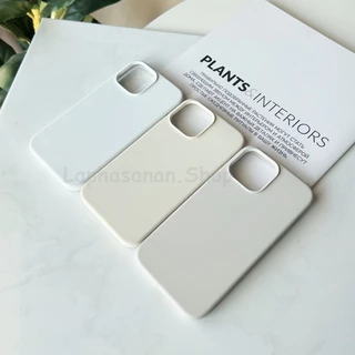 i7-17Promax เคสซิลิโคน Silicone Case สีครีม สีเทาอ่อน สีขาว พร้อมส่ง