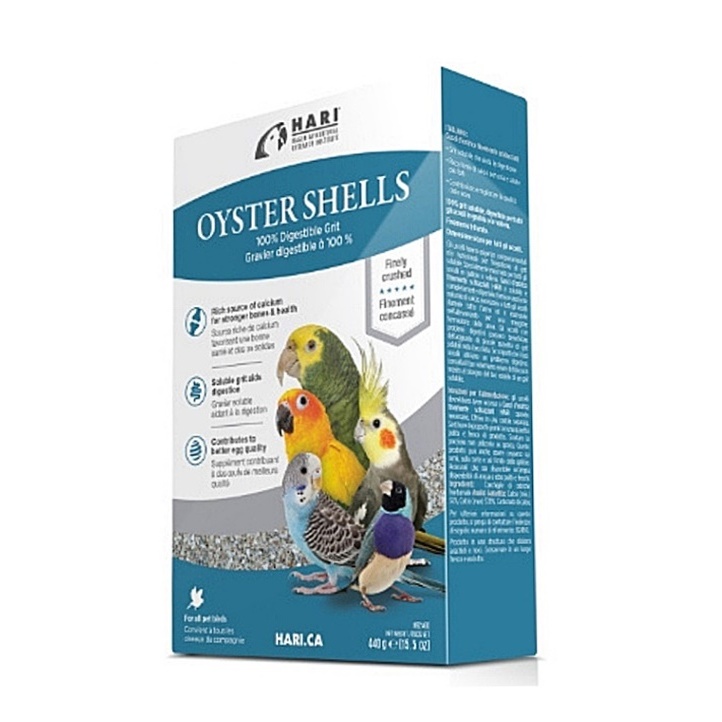 Bird Oyster Shell แร่ธาตุธรรมชาติ ช่วยให้ระบบย่อยอาหาร ขจัดของเสีย แพ็คเก็จ 440 กรัม