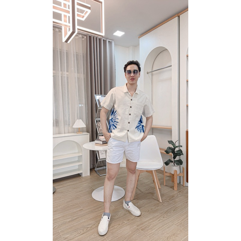 เสื้อคอโปโลชายรุ่นมีกระดุมย้อมคราม (รุ่นกระดุม) - รูปที่ 3