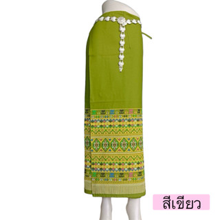 ผ้าถุงพิมพ์ลายนกครึ่งตัว ผ้าฝ้ายไทยล้านนา