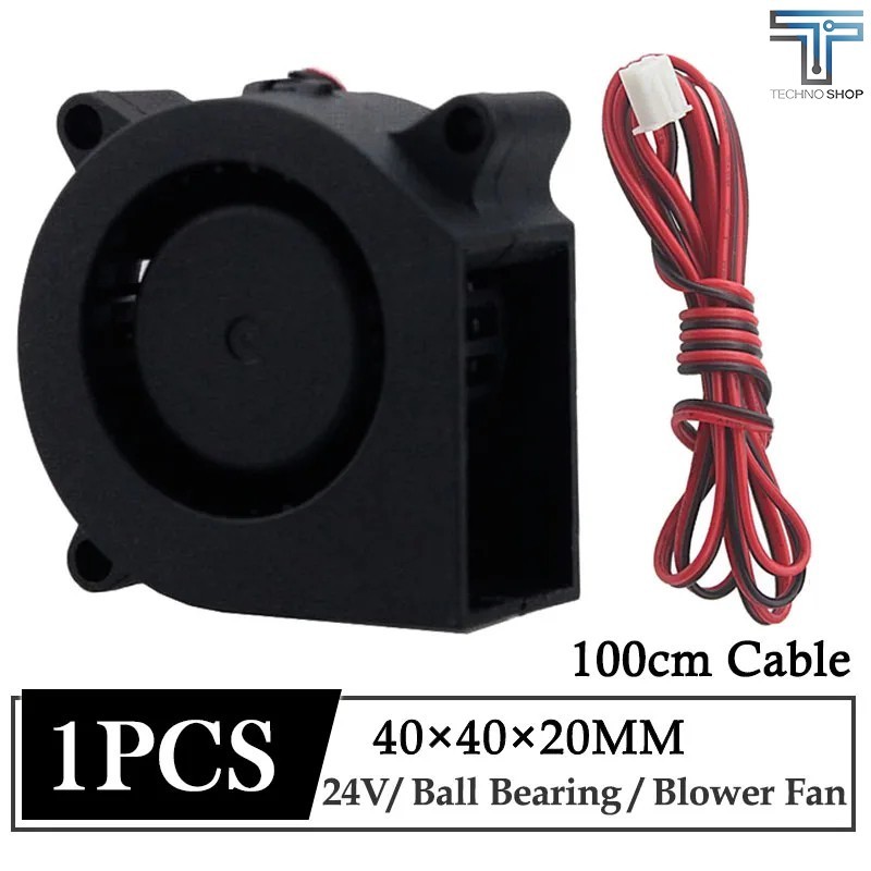 GDSTIME 24V 4020 Dual Ball Bearing 6500 RPM Blower Fan 3D Printer Cooling Fan 40mm