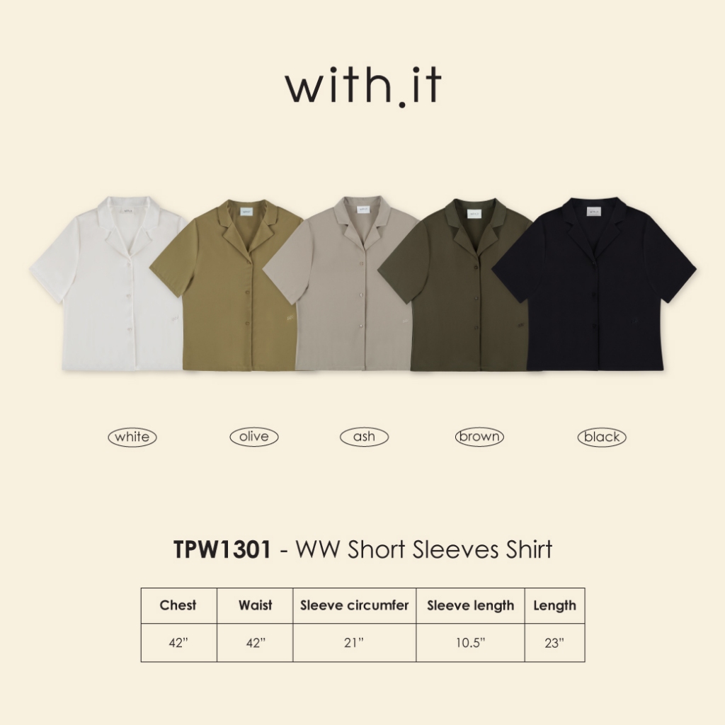 ลด 75.- พิมพ์ WTSD12 with.it.store - TPW1301 WW short sleeve shirt