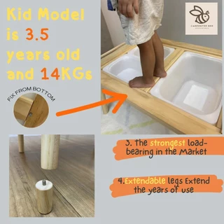 Montessori Kids Sensory/LEGO Table Wood (FLISATฟลิแซท Reform) โต๊ะเด็ก มอนเตสซอรี่ ปรับความสูงได้ พร้อมที่ใส่กระดาษวาดร