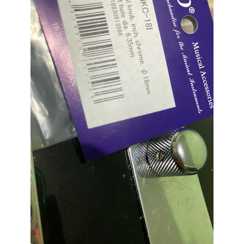 Hosco MKC-18I  Knob เทเลแกนตัน6.35mm for 1/4” shaft pot. (Inch) (มือสอง) Knobกีตาร์,เบส