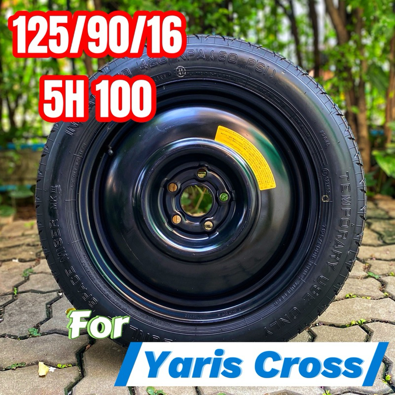 ล้ออะไหล่ แบบบางญี่ปุ่น (เหมาะสำหรับ Yaris Cross) 5 รู 100 ขอบ 16 ขนาดยาง 125/90/16