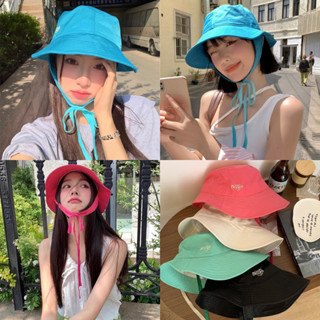 🧝🏻‍♂️พร้อมส่ง👒หมวกบักเกตผู้ใหญ่ สีสดใส มีเชือกผูกรัดคาง