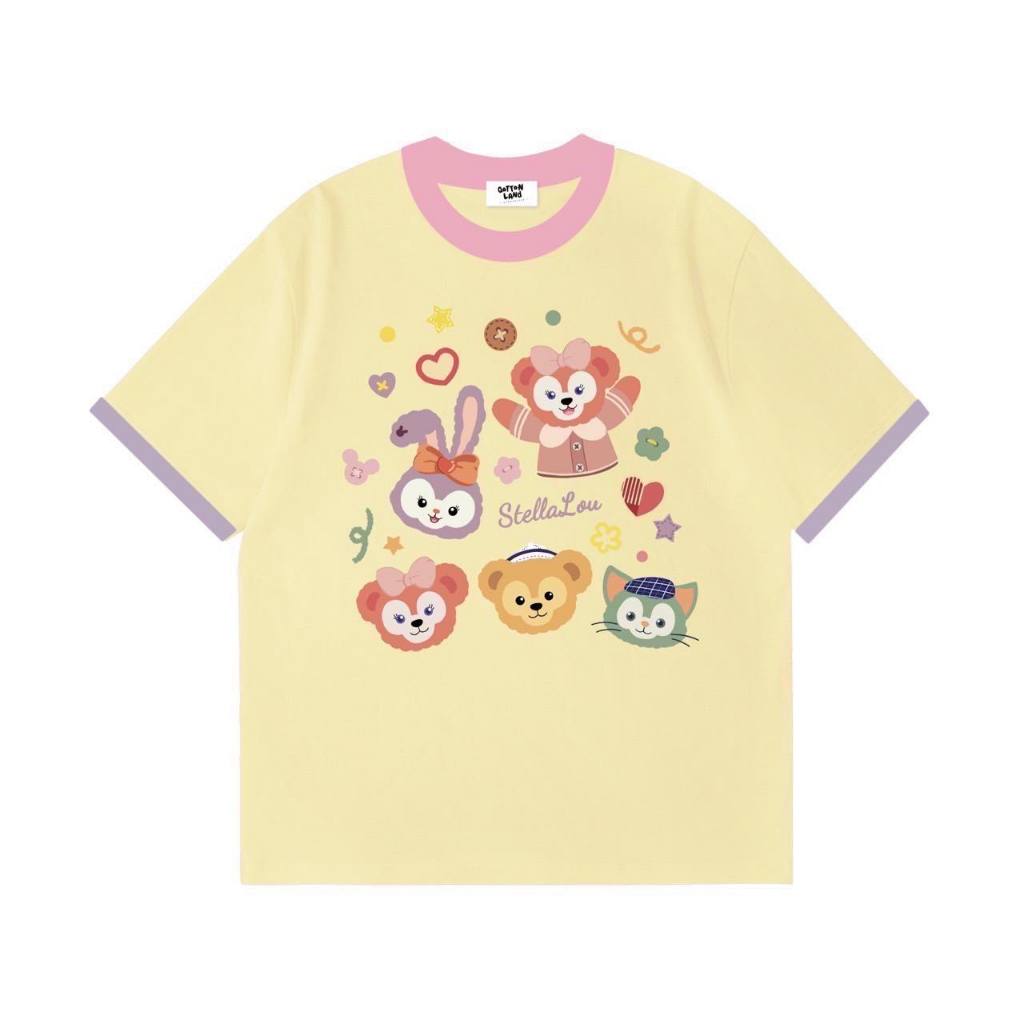 เสื้อยืดโอเวอร์ไซส์ ป้าย QOTTON LAND ลาย สเตลล่าลู