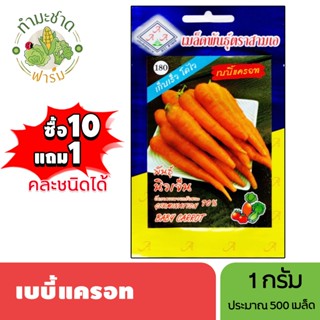 3A (ซื้อ10แถม1) เมล็ดพันธุ์ เบบี้แครอท ขนาด 1กรัม ประมาณ 500…