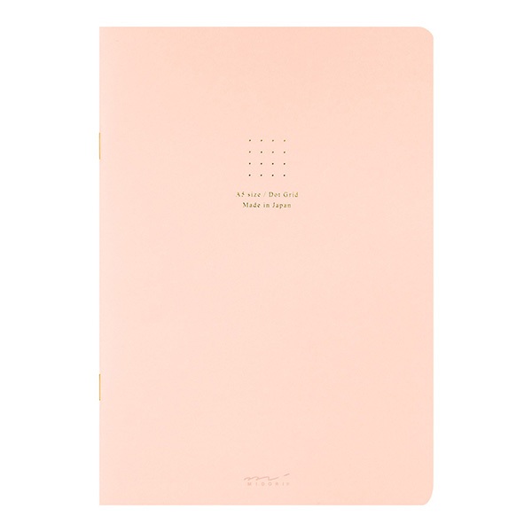 MIDORI Notebook A5 Color Dot Grid Pink (D15273006) / สมุด Dot Grid หน้าปกและเนื้อกระดาษสีชมพู ขนาด A5 แบรนด์ MIDORI ราคา ถูกที่สุด ดีลบีเคเค